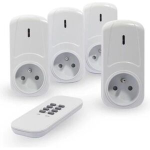 Kit de prises avec télécommande Chacon - 4 unités Kit de prises avec télécommande Chacon - 4 unités