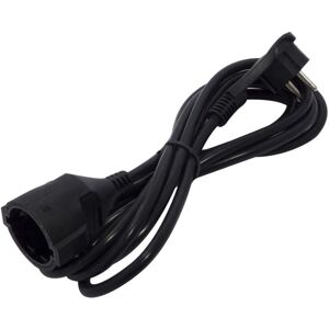 Chacon förlängningskabel 3m HO5VVF 3x1.5mm2 Svart med Platt Kontakt Chacon förlängningskabel 3m HO5VVF 3x1.5mm2 Svart med Platt Kontakt