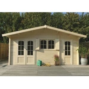 Abri de jardin Solid Rostock - 22m², Pin Nordique, Portes doubles vitrées - Publicité Abri de jardin Solid Rostock - 22m², Pin Nordique, Portes doubles vitrées - Publicité
