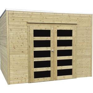 Abri de jardin solide Bari - 8,69 m² - Pin autoclave - Porte double - Publicité Abri de jardin solide Bari - 8,69 m² - Pin autoclave - Porte double - Publicité