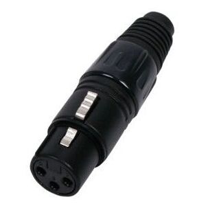 HQ M-1302BB XLR 3 pines Negro - Conector HQ M-1302BB XLR 3 pines Negro - Conector