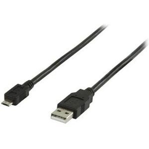 Valueline 1m USB 2.0 USB A Micro B Kabel - Zwart Valueline 1m USB 2.0 USB A Micro B Kabel - Zwart