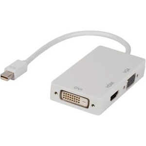 Adaptador Valueline Mini DisplayPort a VGA HDMI DVI - 0,2 m Blanco Adaptador Valueline Mini DisplayPort a VGA HDMI DVI - 0,2 m Blanco