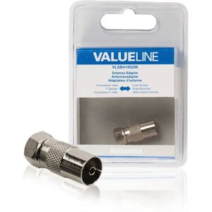 Valueline VLSB41952M Nikkel Coaxiaal F-Adapter - Coaxial connector Valueline VLSB41952M Nikkel Coaxiaal F-Adapter - Coaxial connector