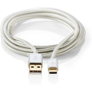 Nedis USB-kaapeli - Alumiini - 2m - USB 2.0 - USB A to USB C - Korkeanopeus Nedis USB-kaapeli - Alumiini - 2m - USB 2.0 - USB A to USB C - Korkeanopeus