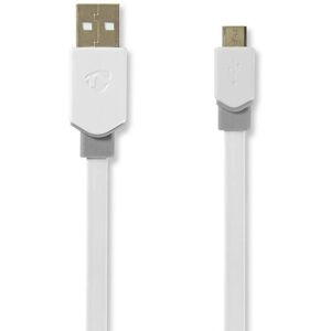 Nedis CCBW60500WT10 USB-kaapeli - USB 2.0, 1m, Valkoinen Nedis CCBW60500WT10 USB-kaapeli - USB 2.0, 1m, Valkoinen