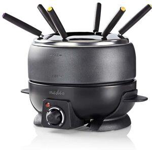 Nedis Black Fondue Set - 6 Persons - 2.3L - Adjustable Temp - 800W Nedis Black Fondue Set - 6 Persons - 2.3L - Adjustable Temp - 800W