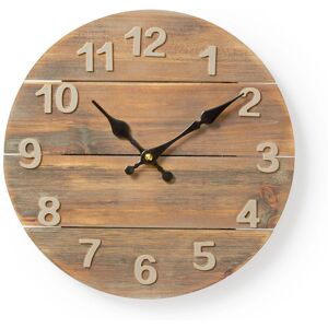 Nedis Wall Clock - 30 cm Diameter Wooden - Wall clock Nedis Wall Clock - 30 cm Diameter Wooden - Wall clock