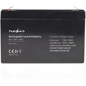 Batería de respaldo Nedis - 6V 7.2Ah VRLA sellada Batería de respaldo Nedis - 6V 7.2Ah VRLA sellada
