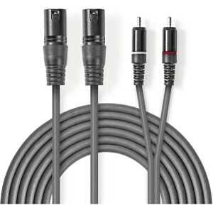 Nedis COTH15210GY30 Câble audio - 3m, XLR, RCA Nedis COTH15210GY30 Câble audio - 3m, XLR, RCA
