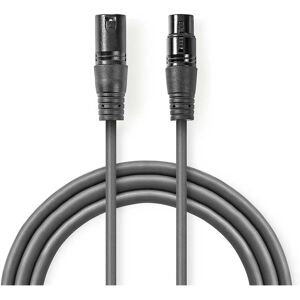 Câble audio XLR portable Nedis - 3 broches Gris Câble audio XLR portable Nedis - 3 broches Gris