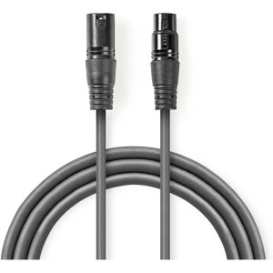 Câble audio XLR gris Nedis - 3 broches, 10 m, flexible, verrouillable - Publicité Câble audio XLR gris Nedis - 3 broches, 10 m, flexible, verrouillable - Publicité