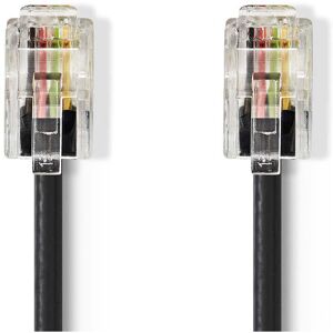 Nedis TCGP90100BK50 - Puhelin kaapeli - Musta Nedis TCGP90100BK50 - Puhelin kaapeli - Musta