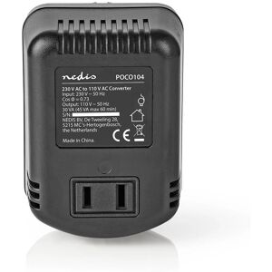 Convertidor de energía Nedis - 45W, con tierra, Negro Convertidor de energía Nedis - 45W, con tierra, Negro