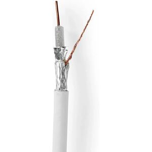 Nedis Cable Coaxial - 25m Blanco - Señal de TV Digital Protegida Nedis Cable Coaxial - 25m Blanco - Señal de TV Digital Protegida