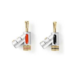 Nedis Modell CAGC26990ME Silber Bananenstecker - Kabelverbinder Nedis Modell CAGC26990ME Silber Bananenstecker - Kabelverbinder