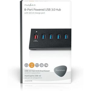 Nedis Hub USB 8 Ports USB 3.2 Gen 1 Noir - Publicité Nedis Hub USB 8 Ports USB 3.2 Gen 1 Noir - Publicité