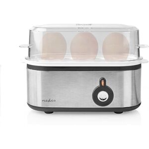Nedis Cuocitore per Uova | 3 uova | Tazze dosatrici | Alluminio / Nero Nedis Cuocitore per Uova | 3 uova | Tazze dosatrici | Alluminio / Nero