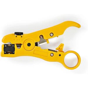 Nedis Ferramenta de descarnar cabos - Cortador ajustável de cabos coaxiais - Preto, Amarelo - Tipo de cabo Nedis Ferramenta de descarnar cabos - Cortador ajustável de cabos coaxiais - Preto, Amarelo - Tipo de cabo