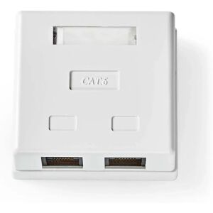 Nedis Caja de pared de red Cat6 con 2 puertos RJ45 Nedis Caja de pared de red Cat6 con 2 puertos RJ45