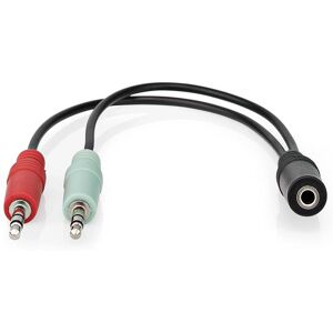 Câble audio stéréo NEDIS - 3,5 mm mâle à mâle, 0,12 m, noir Câble audio stéréo NEDIS - 3,5 mm mâle à mâle, 0,12 m, noir