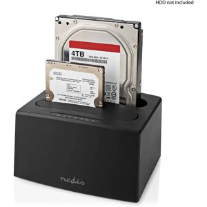 Nedis Storage Drive Docking Station - Dual SATA HDD/SSD - Black Nedis Storage Drive Docking Station - Dual SATA HDD/SSD - Black