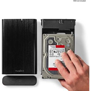 Nedis Storage Drive Enclosure - Supports 8TB SATA HDD, Aluminum, Black Nedis Storage Drive Enclosure - Supports 8TB SATA HDD, Aluminum, Black