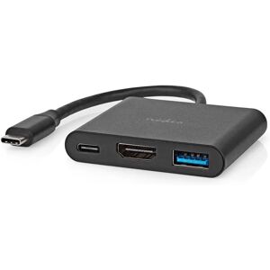 Nedis Laptop Dock USB-C Multi-Port Adapter - Black Nedis Laptop Dock USB-C Multi-Port Adapter - Black