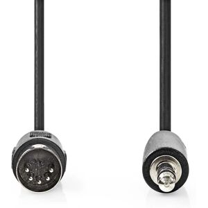 Kabel audio DIN Nedis - 5-pin, 3,5mm, 1m, Czarny Kabel audio DIN Nedis - 5-pin, 3,5mm, 1m, Czarny