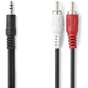 Nedis ljudkabel - 1,5 m - 3,5 mm till RCA - Svart Nedis ljudkabel - 1,5 m - 3,5 mm till RCA - Svart