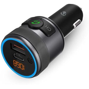 Nedis Autotuottaja FM - Bluetooth, USB-C PD 20W, 18W, Musta Nedis Autotuottaja FM - Bluetooth, USB-C PD 20W, 18W, Musta