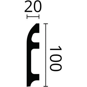 NMC Wallstyl Skirting - 200cm White Durable Polystyrene NMC Wallstyl Skirting - 200cm White Durable Polystyrene