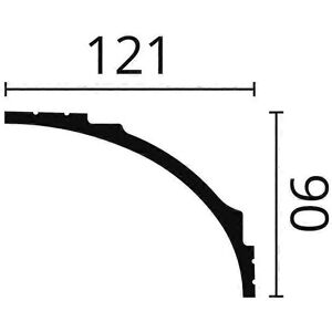 NMC Wallstyl Cornice moulding - Grey, 200cm x 9cm x 12.1cm - Interior NMC Wallstyl Cornice moulding - Grey, 200cm x 9cm x 12.1cm - Interior
