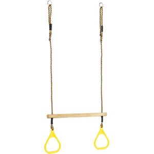KBT Żółty drewniany trapez z pierścieniami - Trapez wspinaczkowy KBT Żółty drewniany trapez z pierścieniami - Trapez wspinaczkowy