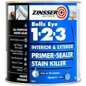 Rustoleum Bulls Eye 1-2-3 Primer - Intérieur et Extérieur Blanc - Publicité Rustoleum Bulls Eye 1-2-3 Primer - Intérieur et Extérieur Blanc - Publicité