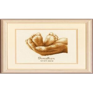 Vervaco PN-0148429 Cross-stitch Kit - Baby Footprints Vervaco PN-0148429 Cross-stitch Kit - Baby Footprints