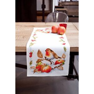 Vervaco katoenen tafelloper - Volledig patroon - 32x84cm Vervaco katoenen tafelloper - Volledig patroon - 32x84cm
