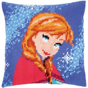 Kit de punto de cruz Vervaco - Frozen Elsa - Lino, 40x40 cm Kit de punto de cruz Vervaco - Frozen Elsa - Lino, 40x40 cm