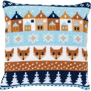 Vervaco Cuscino Ricamo Inverno - Kit Punto Croce per Decorazioni Natalizie Vervaco Cuscino Ricamo Inverno - Kit Punto Croce per Decorazioni Natalizie