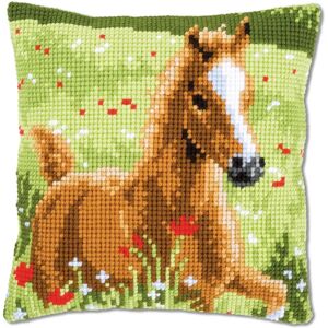 Vervaco Fohlen Cuscino a punto croce - Multicolore 40x40cm Vervaco Fohlen Cuscino a punto croce - Multicolore 40x40cm
