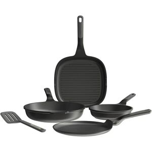 BergHoff 4-delige Pannenset - Grijs - Antiaanbaklaag, Inductiegeschikt BergHoff 4-delige Pannenset - Grijs - Antiaanbaklaag, Inductiegeschikt