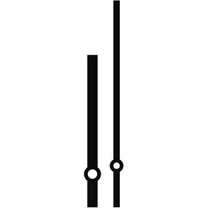 Aiguilles d'horloge noires Artemio - Dritte Da 10 et 13,7 Cm - Aiguilles Aiguilles d'horloge noires Artemio - Dritte Da 10 et 13,7 Cm - Aiguilles