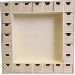 Artemio Beige Wooden Square Advent Calendar - Advent Calendar Artemio Beige Wooden Square Advent Calendar - Advent Calendar