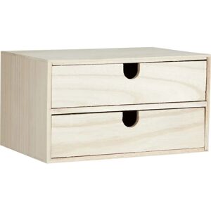 Artemio Beige Wooden Storage Unit with 2 Drawers - Storage Furniture Artemio Beige Wooden Storage Unit with 2 Drawers - Storage Furniture