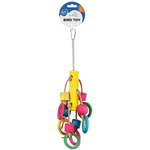 Jouet pour Oiseaux DUVO+ - Blocs en Bois Colorés - 35cm - Publicité Jouet pour Oiseaux DUVO+ - Blocs en Bois Colorés - 35cm - Publicité