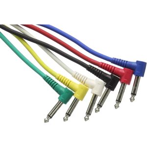 Stagg Model SPC030L E - 6 Pack Angled Mono Jack Patch Cables Stagg Model SPC030L E - 6 Pack Angled Mono Jack Patch Cables