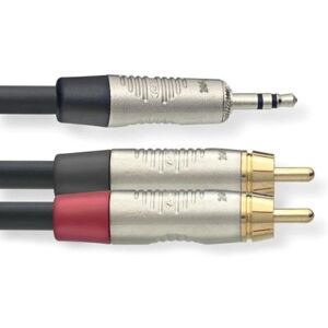 Stagg NYC3/MPS2CMR Black 3m RCA Cable - Audio Cable Stagg NYC3/MPS2CMR Black 3m RCA Cable - Audio Cable
