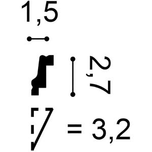 Orac Decor: Cornice moulding BASIXX - 200cm - White Orac Decor: Cornice moulding BASIXX - 200cm - White
