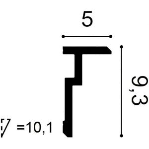 Orac Decor Modern Cornice Moulding CX197 - 200cm White Orac Decor Modern Cornice Moulding CX197 - 200cm White