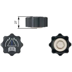 GATES Radiator Cap - Pressure 1.4 bar, 60mm dia, 27mm high GATES Radiator Cap - Pressure 1.4 bar, 60mm dia, 27mm high